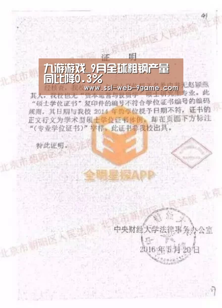 九游游戏_9月全球粗钢产量同比降0.3%(图1) 九游APP下载